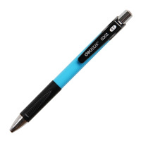 得力(deli)S303蓝色按动圆珠笔中油笔0.7mm 新升级原子笔40支/盒