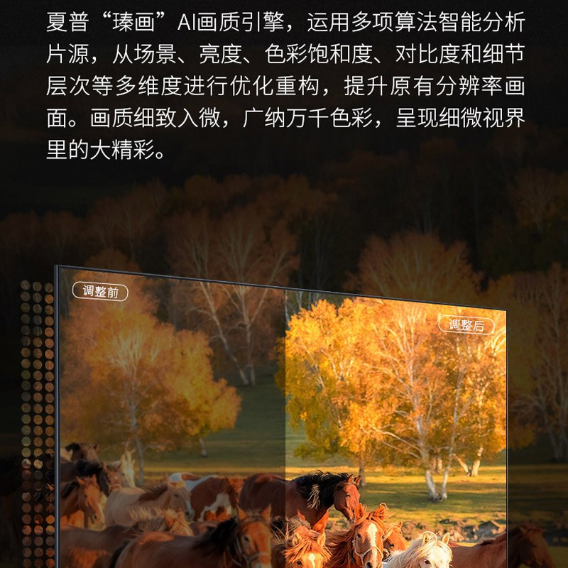 夏普(SHARP)4T-C85X7EA 85英寸4K超高清全面屏AI远场语音3+32G 运动补偿 网络智能液晶平板电视