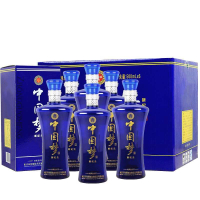 【正常发货】江苏洋河镇白酒 精美礼盒装 新纪元 蓝瓶中国梦 原浆酒 42度500ml 粮食酒 婚庆喜宴酒水 整箱6瓶特价