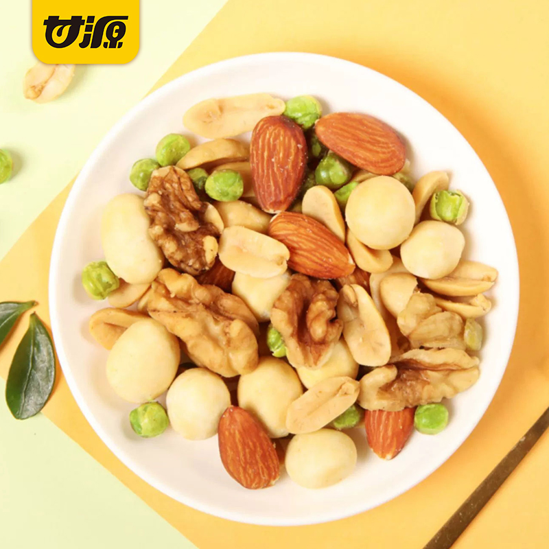 甘源综合果仁208g*3袋缤纷每日豆果混合坚果综合果仁青豆休闲零食小吃高清大图