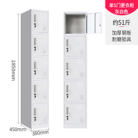 震海单五门更衣柜办公室铁衣柜宿舍衣柜家用单5门更衣柜储物柜员工柜钢制更衣箱简易办公衣柜