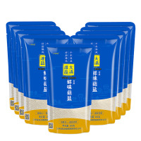 大清淮盐鲜味菇盐食用盐280gx9袋无碘盐未加碘盐不含碘盐家用食盐