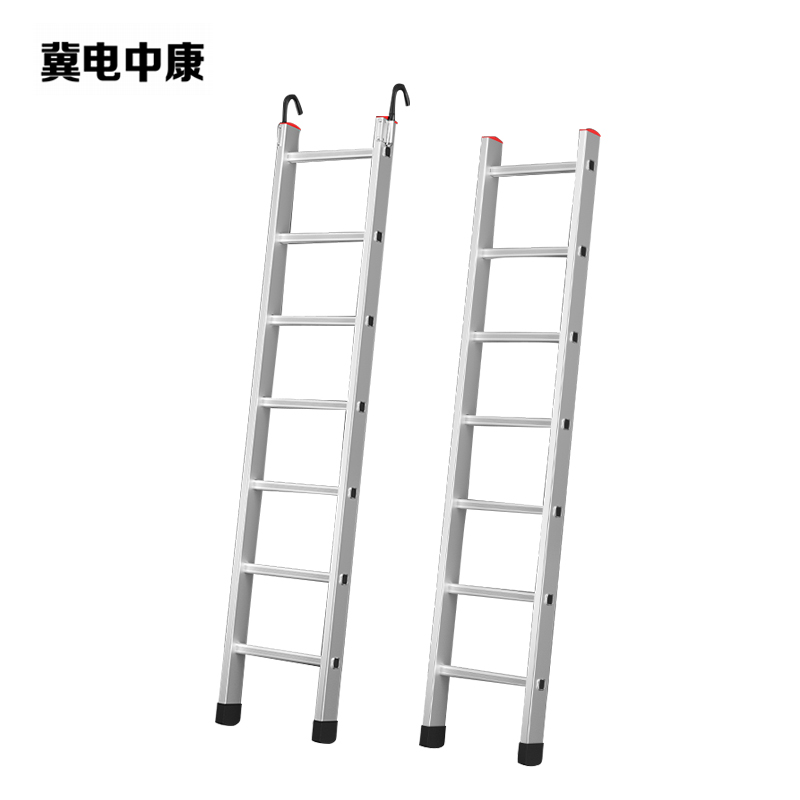 冀电中康 铝合金单梯 冲压款1.5米带挂钩 架高清大图