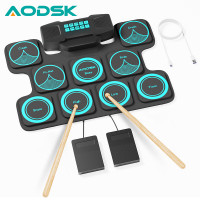 AODSK奥德斯克手卷电子鼓成人儿童初学5鼓4镲 AED300