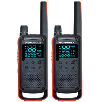 摩托罗拉(MOTOROLA)T82公众对讲机对讲机支持USB充电 黑色[两只装]