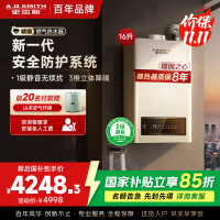 AO史密斯 16升燃气热水器 1级静音 不锈钢换热器包8年 恒温大水量 抗风防冻 JSQ31-TEW(天然气)
