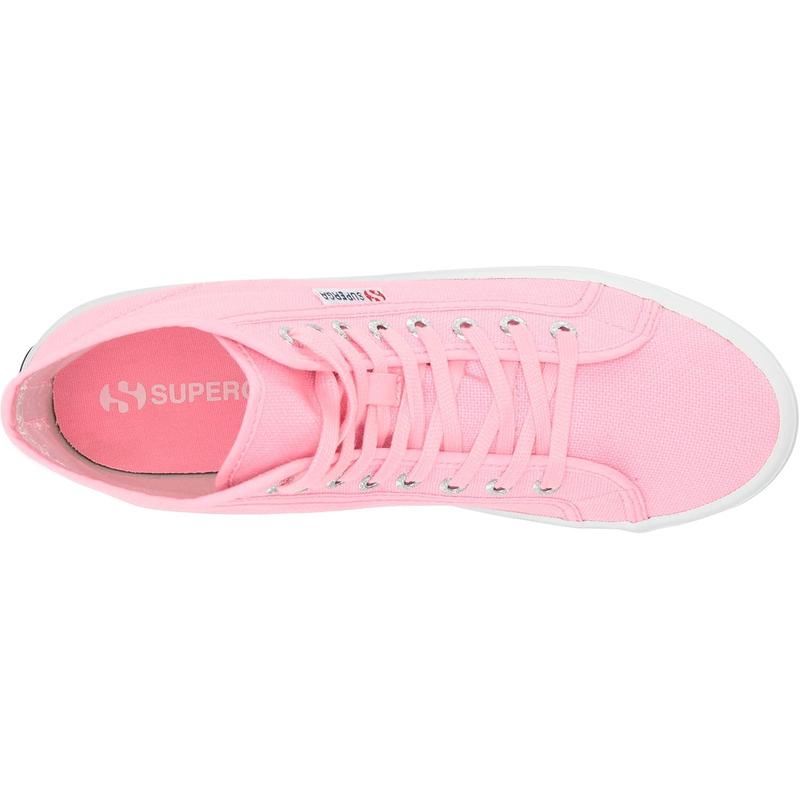 SUPERGA纯棉透气橡胶底系带休闲鞋女款舒适减震运动板鞋高清大图