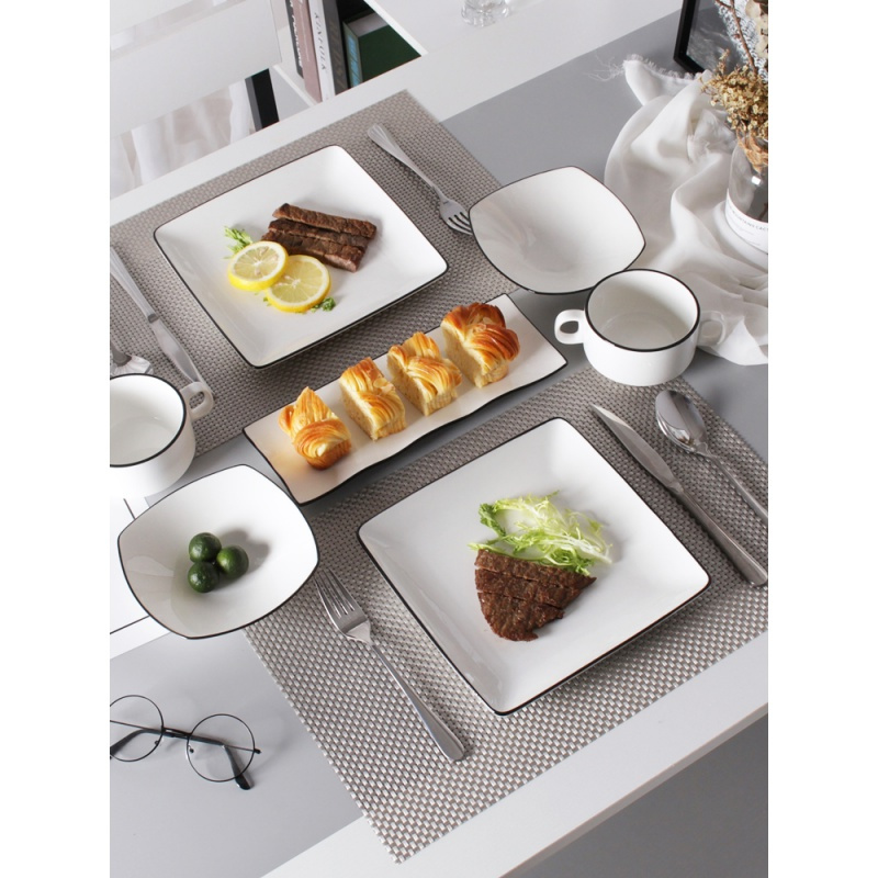 简约西餐牛排盘套装创意陶瓷餐具北欧家用牛排西西餐盘