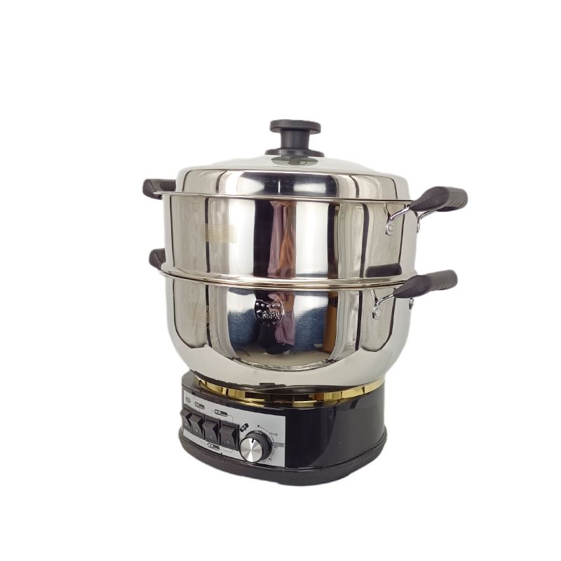 电炒锅一体加深大容量大功率家用加厚304食品级不锈钢多功能电煮锅电