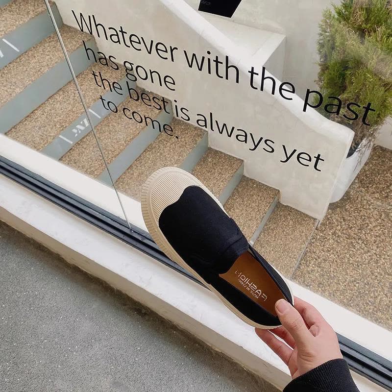 小白鞋女2022新款ins潮鞋子小众原创学生百搭日系厚底帆布鞋 莎丞图片