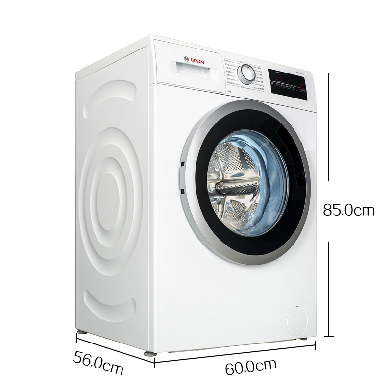 博世(BOSCH) XQG80-WAN201600W 8公斤 变频静音 15分钟快洗 婴幼洗 触摸屏 滚筒洗衣机(白色)