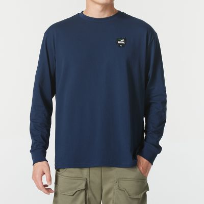 PUMA彪马男子新款跑步休闲宽松透气圆领运动长袖T恤628138-01 ZP 628138-14/蓝色 XL