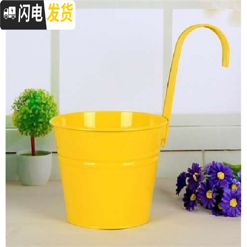 三维工匠花盆挂悬挂挂墙垂吊挂花盆圆型挂钩式简约挂篮土培壁挂壁挂 咖啡色 大花盆容器