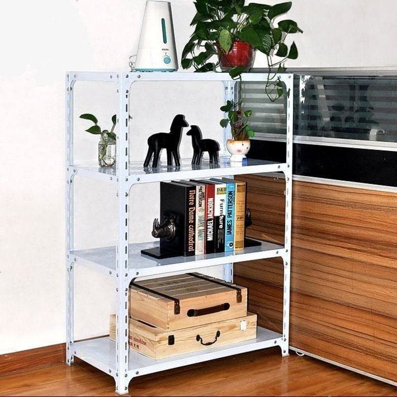 角钢货架多层置物架储物架家用自由组合收纳架展示架超市货架架子 高80cm三层 加厚长100cm宽30c图片