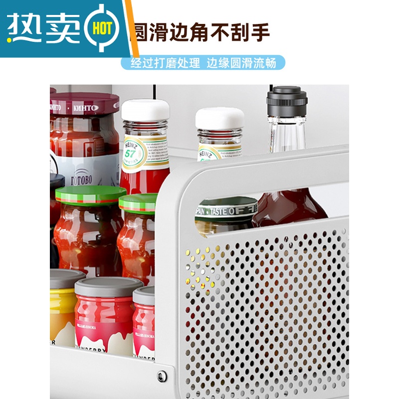 敬平厨房菜篮子置物架多层落地可移动小推车放果蔬菜专用收纳架多功能高清大图