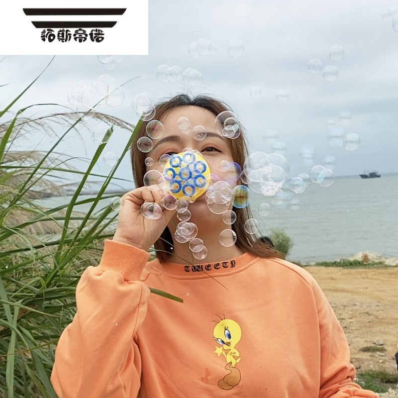 拓斯帝诺创意嘴吹泡泡机多孔小喇叭口吹工具网红同款吐儿童户外泡泡玩具