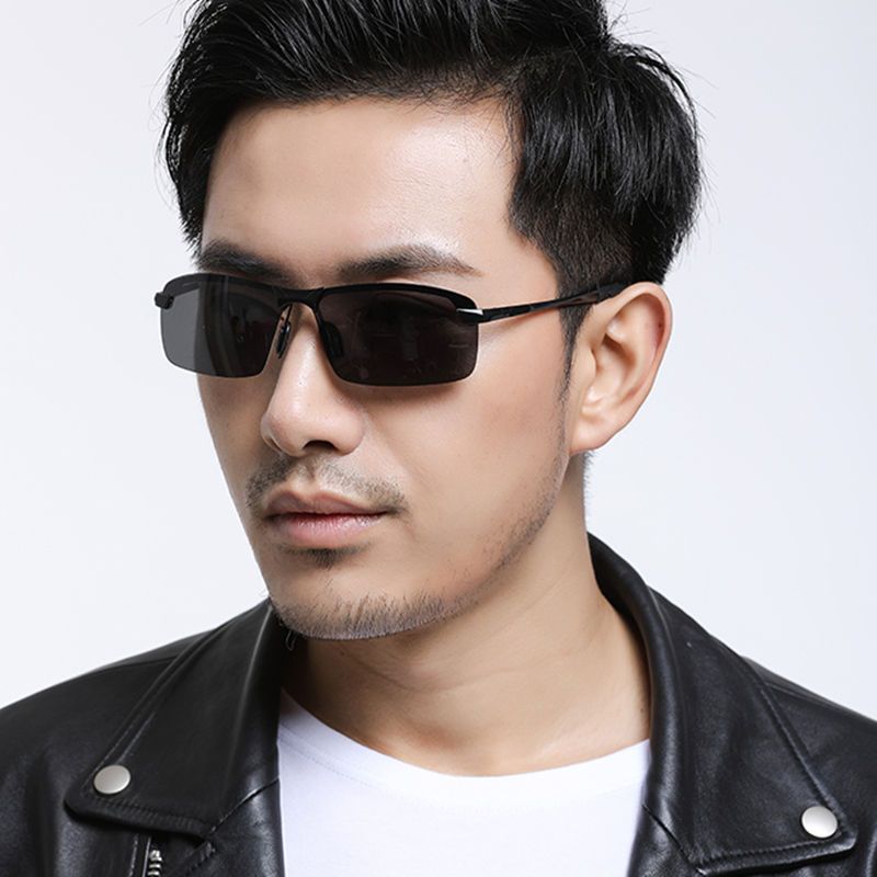 偏光变色太阳镜男墨镜男士开车韩版驾驶镜蛤蟆镜女款司机专用眼镜