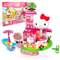 HelloKitty正版凯猫拼装乐高式积木玩具 音乐咖啡店玩具(HKL002 音乐咖啡店)