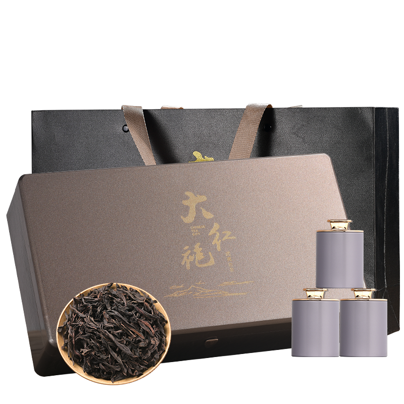 福岗大红袍茶叶浓香型武夷山岩茶2026新茶肉桂水仙乌龙茶袋装送礼礼盒装高清大图