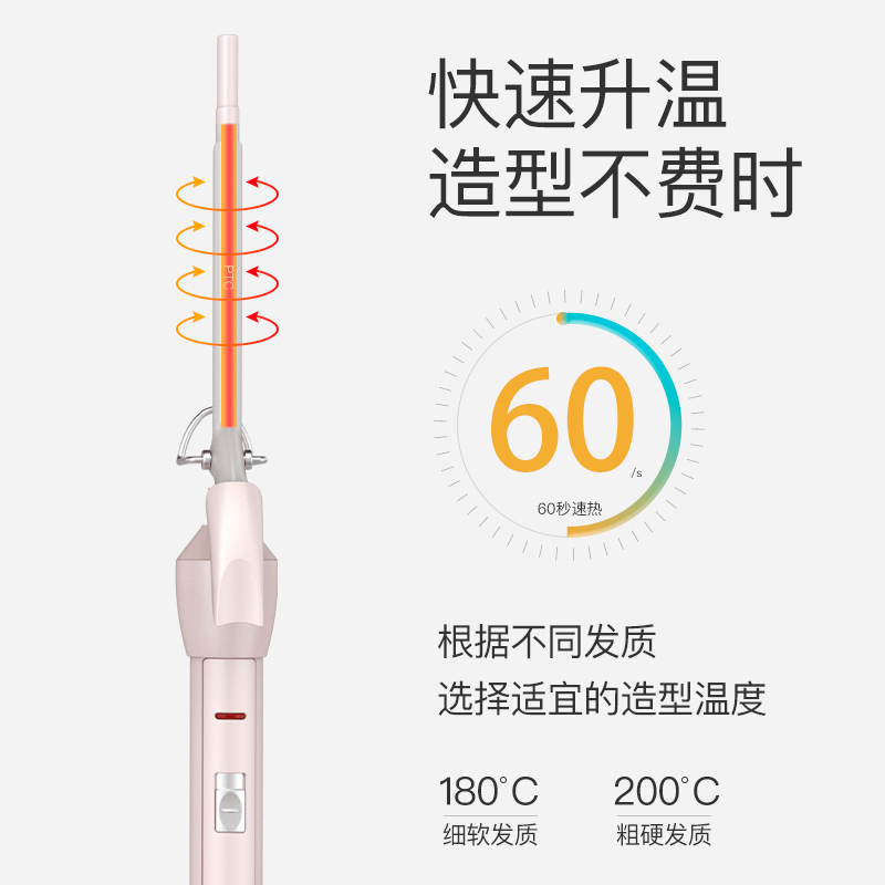 雷瓦(RIWA)19mm卷发棒RB8100-19迷你小型自动卷发 便携式学生蛋卷水波纹羊毛卷梨花卷烫发神器