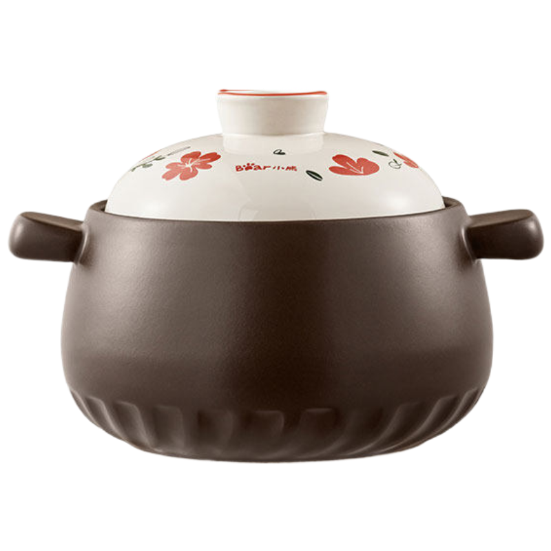 小熊砂锅煲家用煲汤石锅陶瓷锅沙锅耐高温干烧不裂【4.5L】 CP-JG037-P03