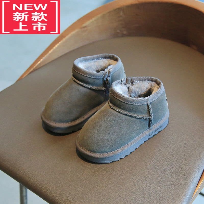 可莉允冬季宝宝雪地靴男小童棉鞋加厚保暖女幼童加绒鞋子婴儿软底学步鞋图片