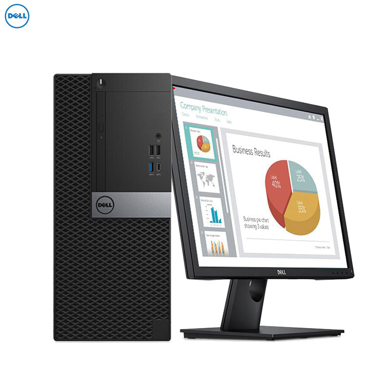 戴尔(DELL)OptiPlex5060MT商用台式电脑 23.8英寸屏(Intel i3-8100 8GB 1T DVD刻录 2G独显 W10H)商用办公 家用娱乐 性价比机