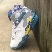 正品Air Jordan 8 White Aqua 白女鬼复刻女篮球鞋CI1236-100