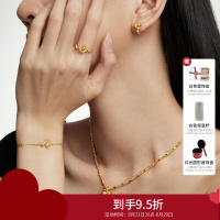 周大福 蛇年生肖权杖蛇足金耳饰黄金耳钉女礼物(工费:320计价)EOF1447七夕礼物