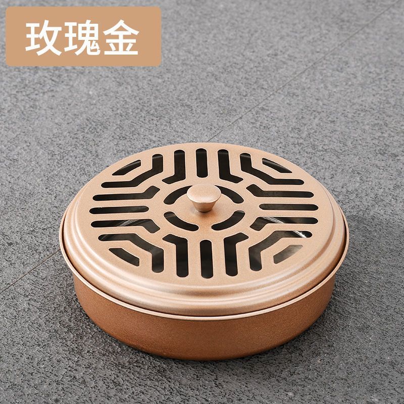 灰盘加厚蚊香托盘升级款防烫耐高温蚊香盘接|升级加厚[玫瑰金] #3个