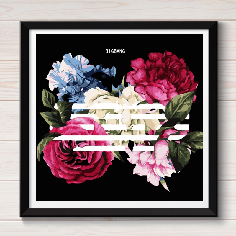 Dh装饰用品 礼品diy数字油彩画权志龙花路数字油画填色手绘人物照片定制gd装饰画 价格图片品牌报价 苏宁易购泽瑄精品专营店