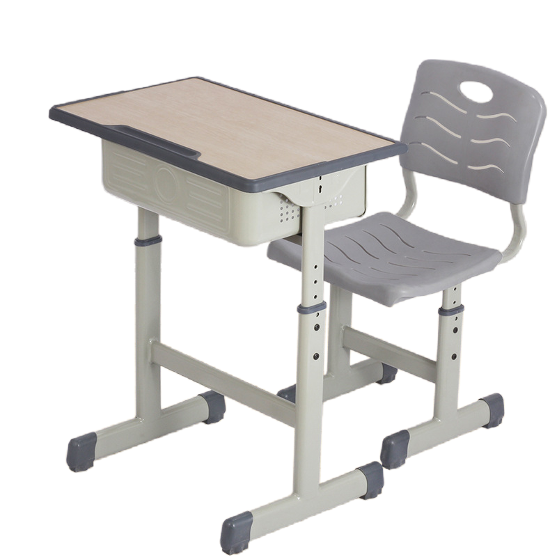 锦北 学校高中小学生课桌椅ABS加厚教室课桌椅培训补习椅子 款式八高清大图