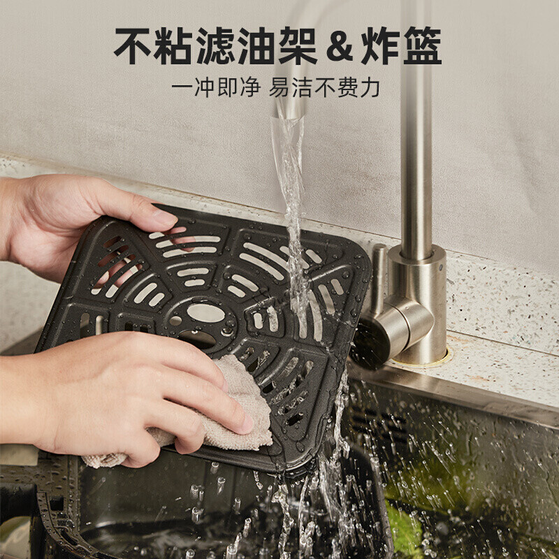 小熊(Bear)空气炸锅 5L大容量 大功率 无油烟电炸锅薯条机 家用一体多功能烤箱 可视窗口设计QZG-E16A5