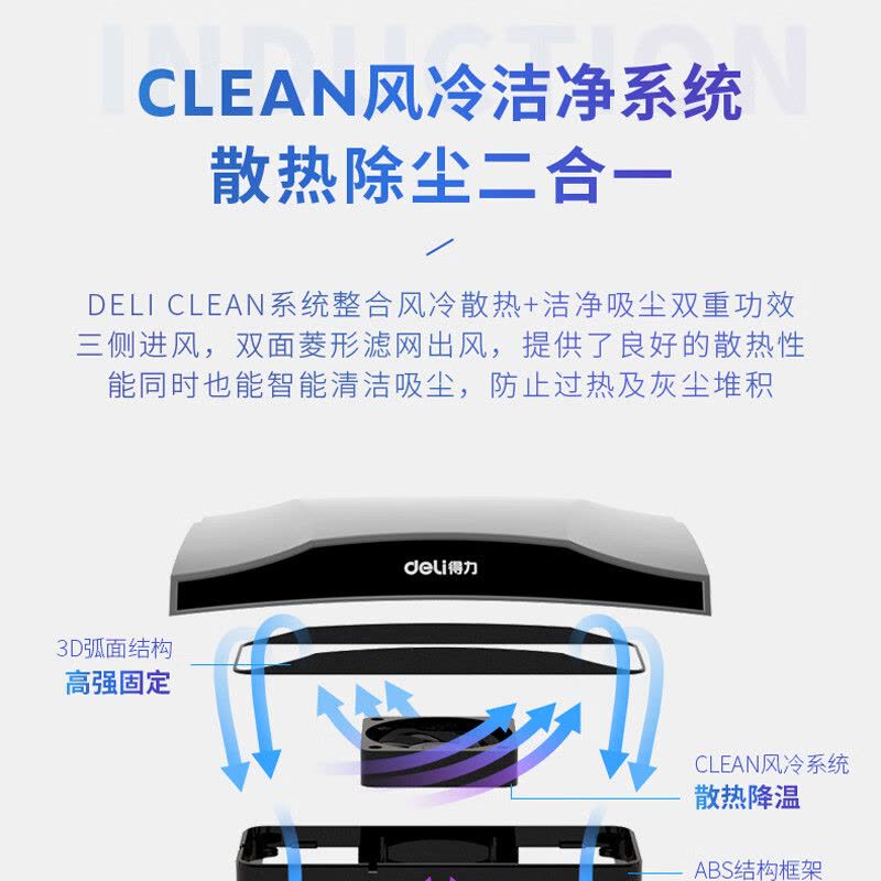 得力(deli))支持新版人民币验钞点钞机 国标B类三屏语音家用商用数钱机3910S图片