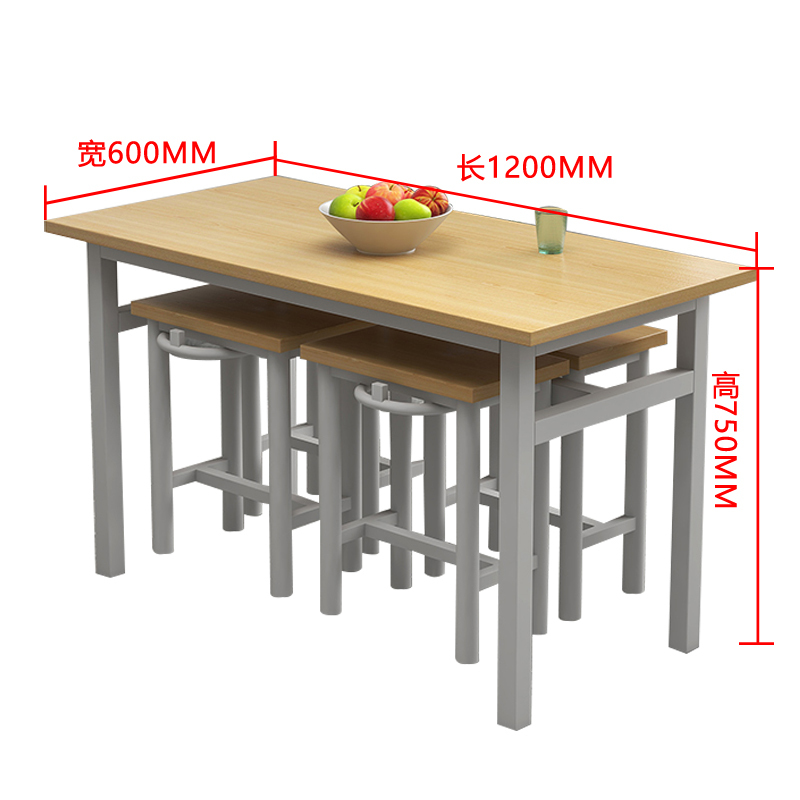 苏悦丰餐桌4人学校食堂小吃店快餐桌椅饭堂防火板桌1200*600*750