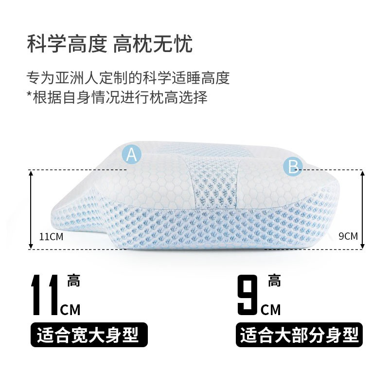 神气小鹿工学枕按摩睡眠枕家用理疗记忆棉护颈椎科学分区助眠神器