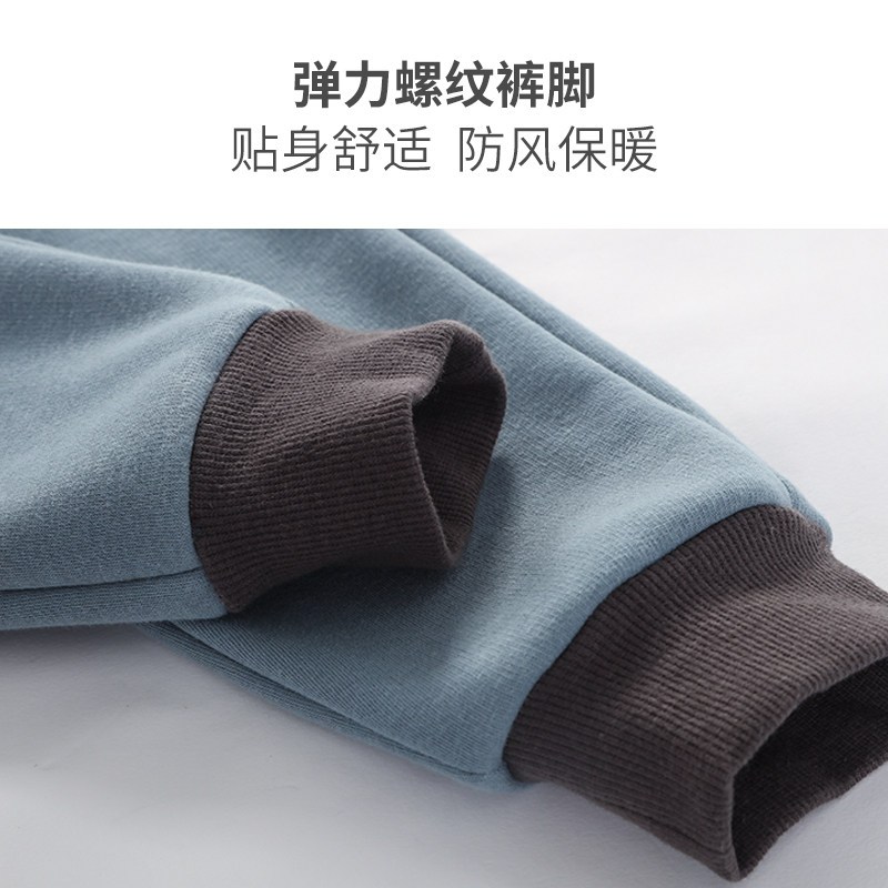 欧孕儿童裤子秋冬款女童打底裤宝宝棉裤男童保暖加绒长裤