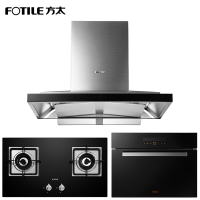 方太(FOTILE)18.5m3/min欧式云魔方 触控式抽油烟机燃气灶具蒸箱套装EM71T+GT6BE+E2蒸箱