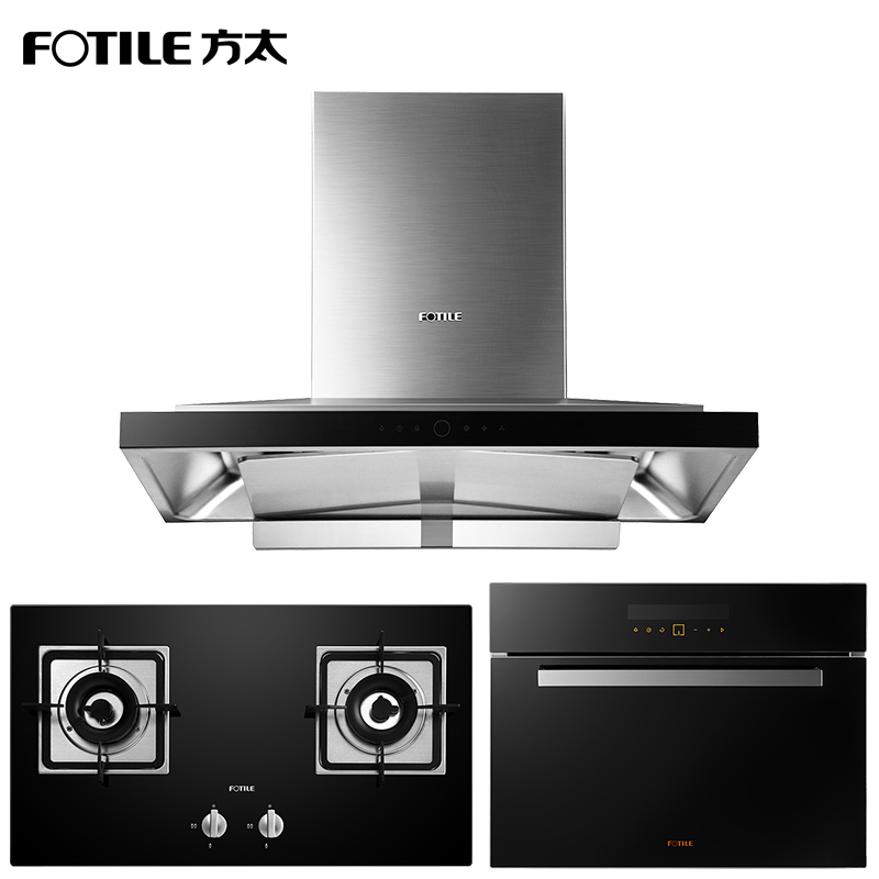 方太(FOTILE)18.5m3/min欧式云魔方 触控式抽油烟机燃气灶具蒸箱套装EM71T+GT6BE+E2蒸箱