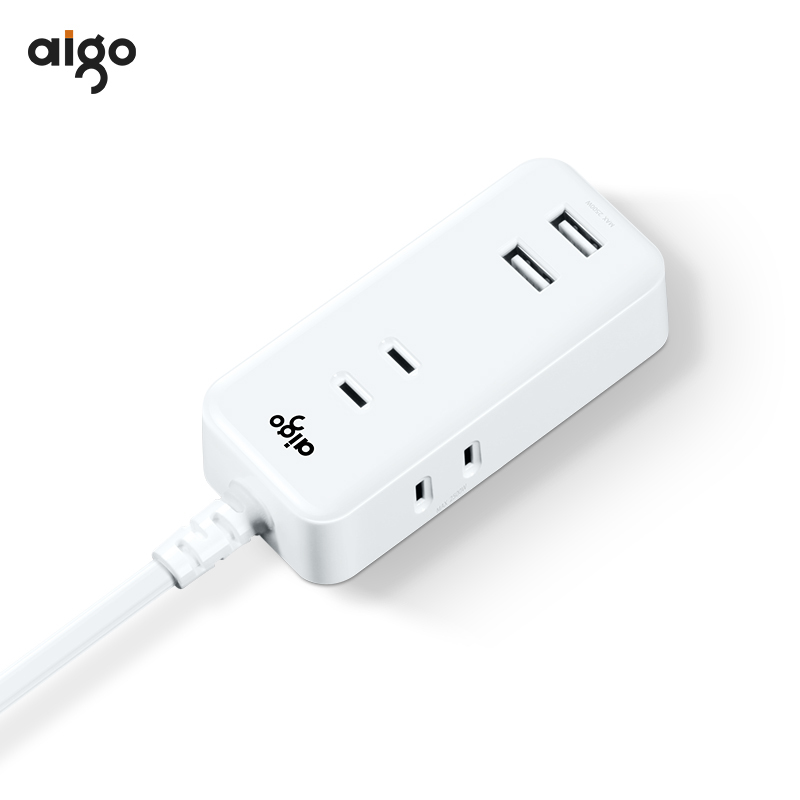 aigo爱国者插座 带线usb适配器 电源转换器 拖线板接线板 F0320白色