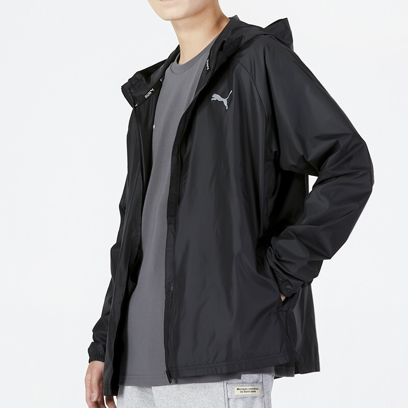 彪马(PUMA)男装 新款潮流运动衣服夹克健身宽松透气防风休闲连帽外套521684-01 ZP