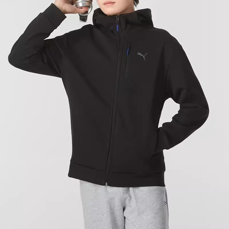 PUMA/彪马男装新款针织休闲运动透气连帽防风夹克外套684093-01 ZP