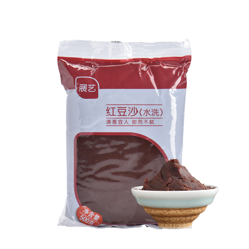 展艺红豆沙(水洗) 500g 蛋糕面包甜品粽子汤圆馅烘焙原料