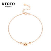 DTOTO 小蛮腰手链女纯银情侣闺蜜手镯