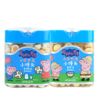 小猪佩奇PeppaPig小馒头120克×2牛奶味+蛋黄味 2罐装 儿童零食