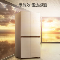 美的冰箱 BCD-433WGPM 十字对开门冰箱 433升大容量家用冰箱 温湿精控 铂金净味 三挡变温舱 纤薄机身