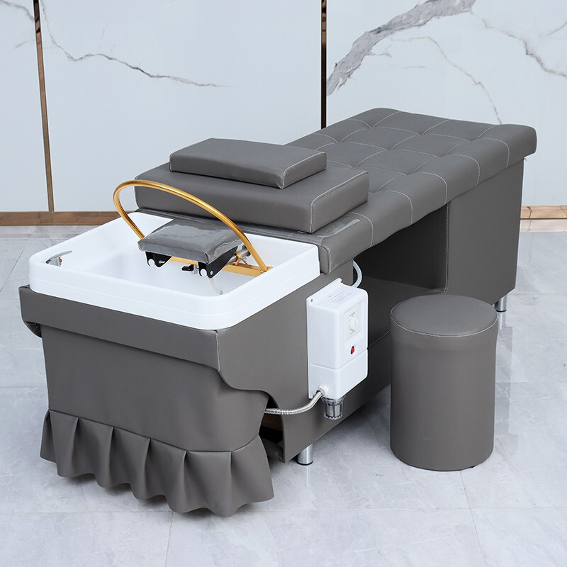 洗头床美发店 泰式洗头床理发店专用平躺头疗按摩网红发廊美发床带