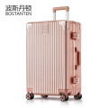 波斯丹顿男女行李箱密码箱 玫瑰金-铝框款 24英寸BJ9204050-92-24