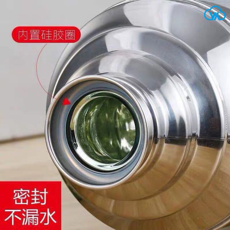 不锈钢外壳家用热水瓶保温壶学生用暖瓶暖壶暖水瓶保温瓶玻璃内胆 整套有内胆 2.0升5磅热水瓶胆