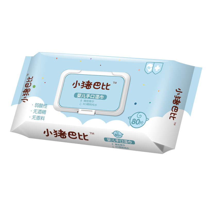 小猪巴比婴儿活肤柔湿巾80片